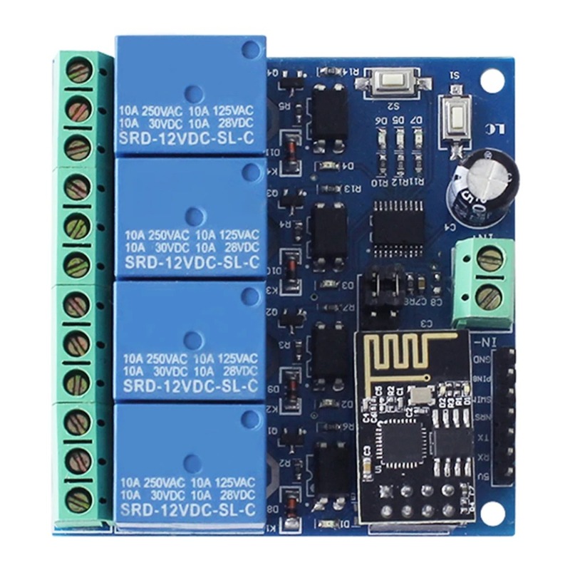 Smart Home Module Iot - ESP8266 ESP-01 4 yollu WiFi röle