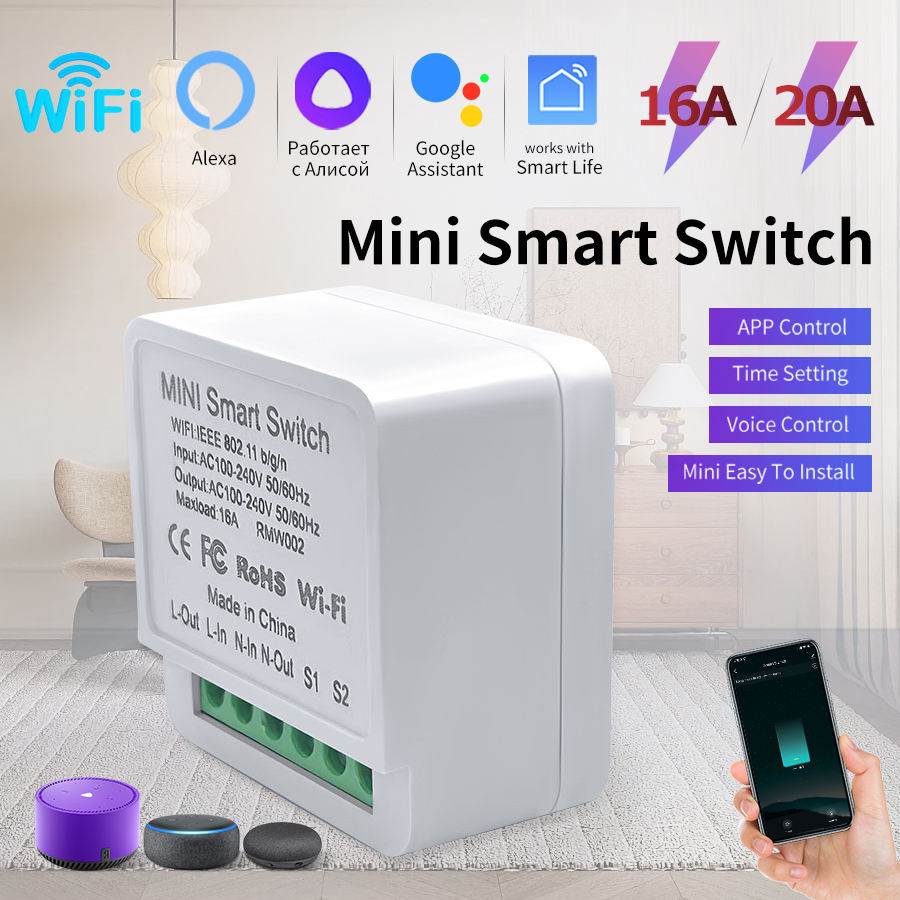 Sonoff Mini R4 - 16A/20A WiFi Mini Akıllı Anahtar Modülü