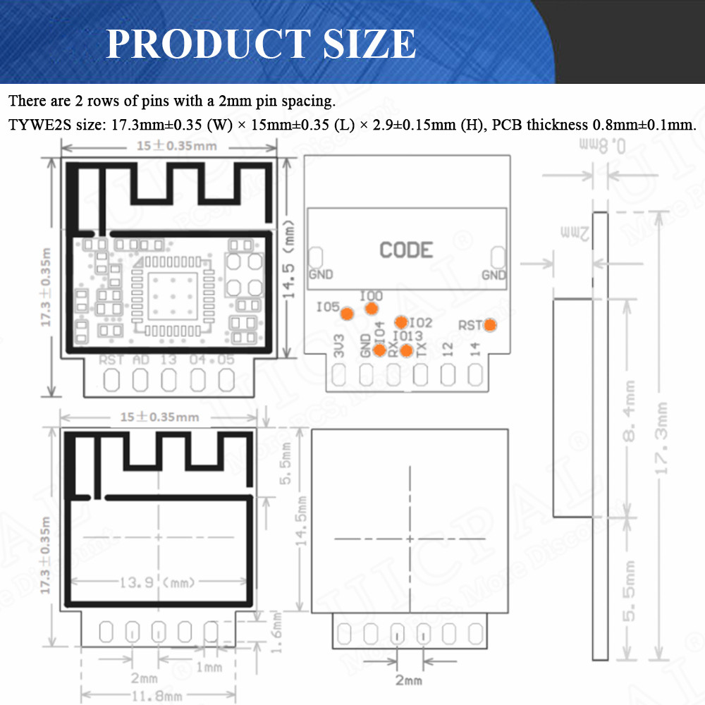 ESP-02S Seri Kablosuz 2.4G Wif - Smart Home Module Iot incelemesi ve fiyatı