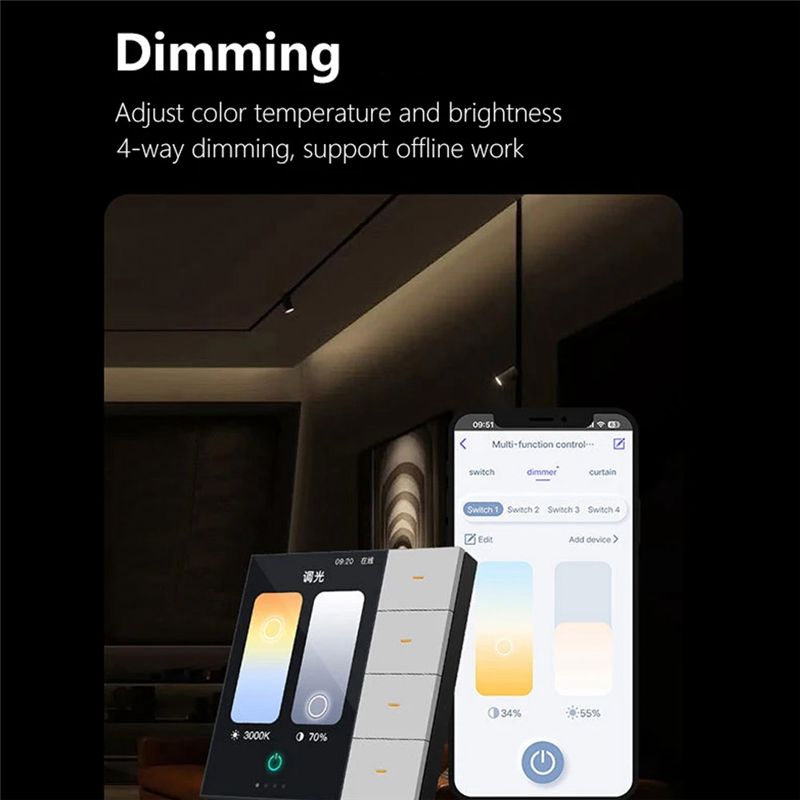 AED6-Tuya Zigbee 3.5 İnç Akıll - Tuya 4 Channel incelemesi ve fiyatı