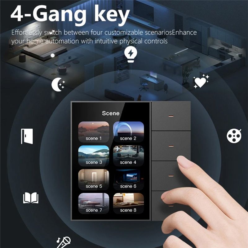 AED6-Tuya Zigbee 3.5 İnç Akıll - Tuya 4 Channel incelemesi ve fiyatı